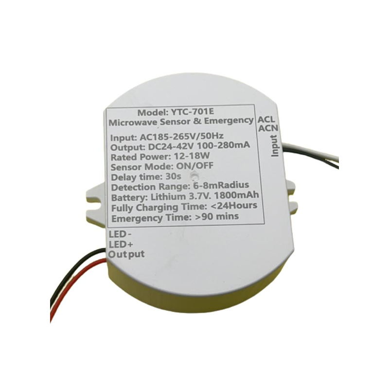Emergency Driver with microwave motion sensor