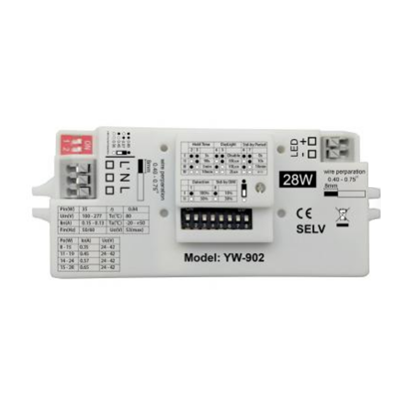 Driver with microwave motion sensor